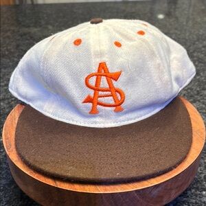 Ebbets Field Flannels White and Brown Cap
